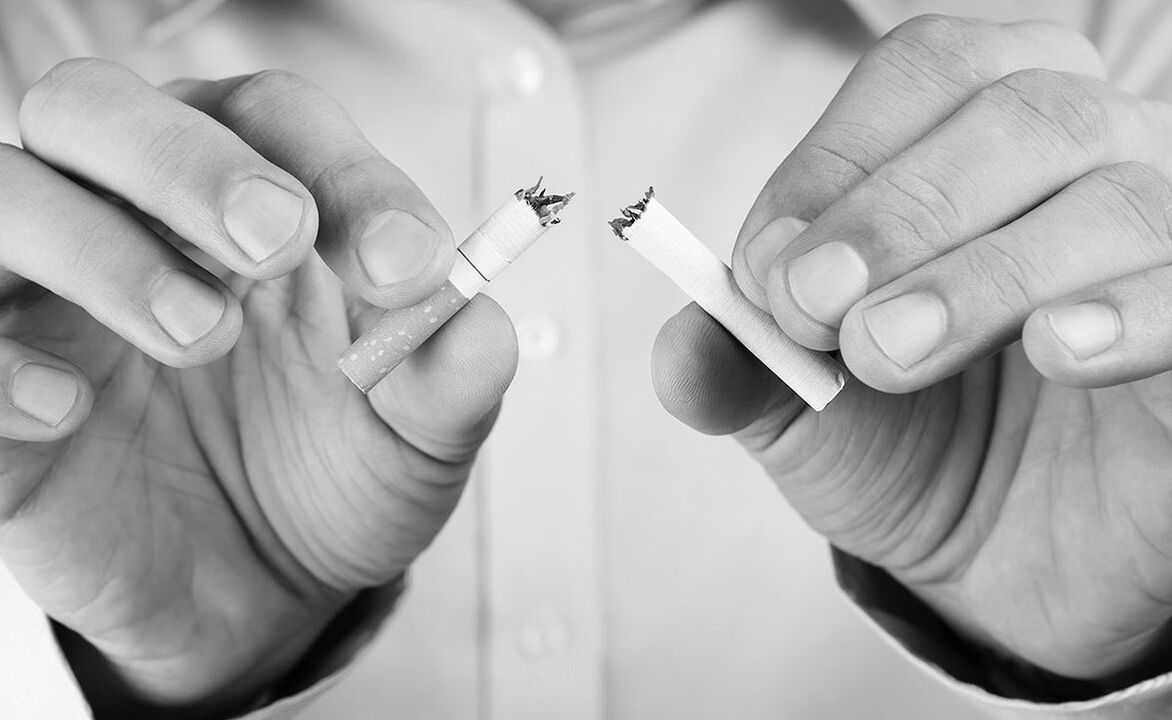 Refusal smoking with prostatitis